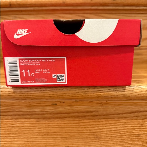 Nike Court Black and Pink Mid top Sneakers with Velcro closure - Picture 9 of 13